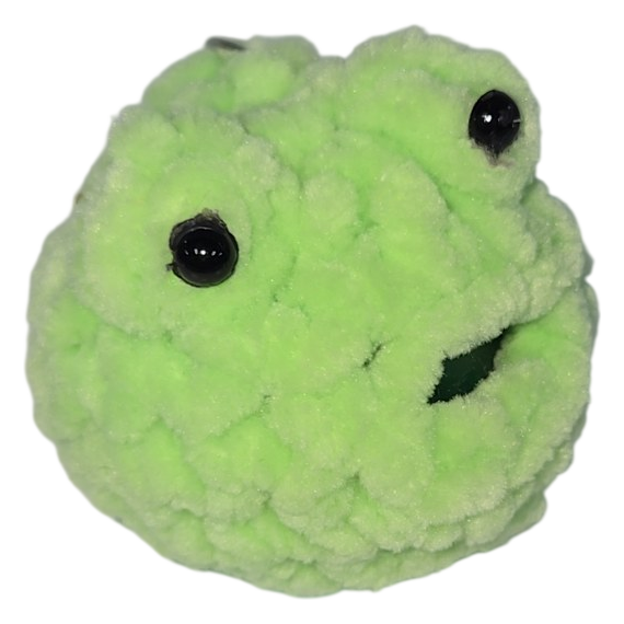 Frog Squishy Pom Pom Keychain