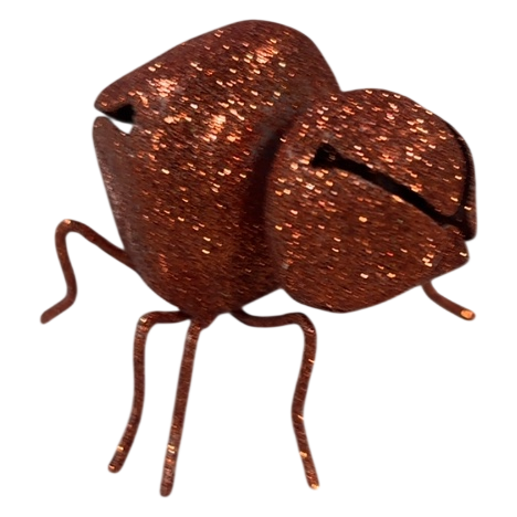 Glitzy Orange Jingle Spider Decor