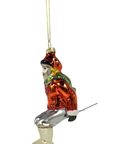 Red Skier Ornament