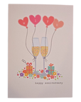 Happy Anniversary Wife Champagne Greeting Card
