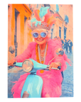 Fabulous Older Woman on Scooter Greeting Card