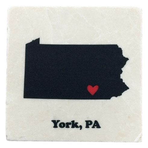 York, PA Marble Coaster