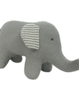 Grey Knit Elephant Stuffed Animal Plush Toy