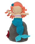 Crochet Mermaid Squishy Amigurumi Doll on Rock