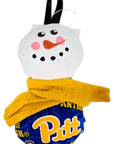 Pitt Panthers Snowman Christmas Ornament