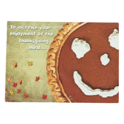 Thanksgiving Greeting Card (Pumpkin Pie)