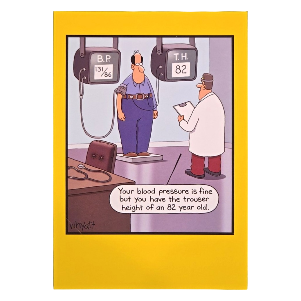 Funny Doctor Trouser Height Greeting Card