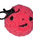 Cute Squishy Fish Crochet Keychain with Stress Ball