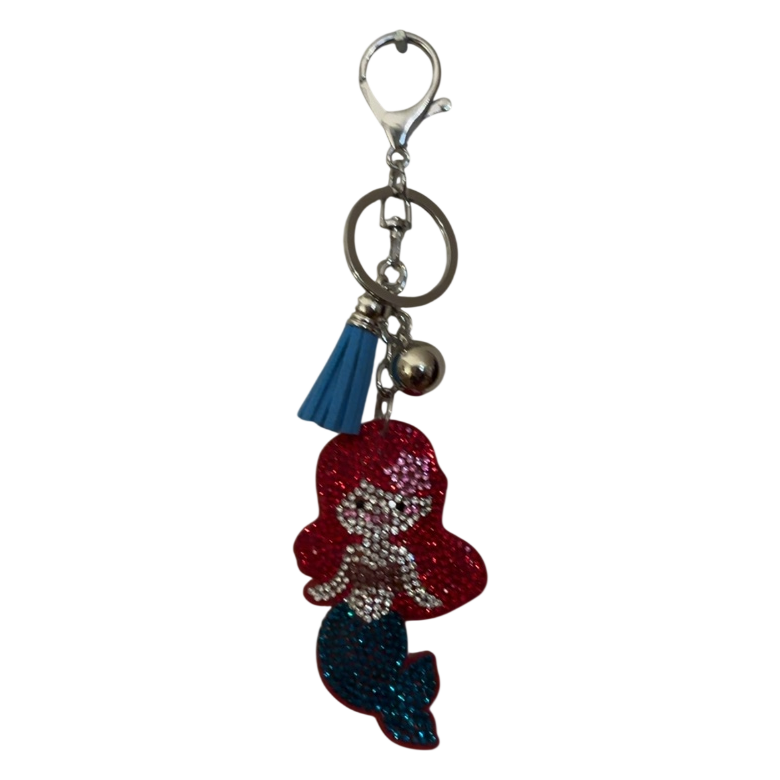 Glitter Mermaid Keychain Bag Charm