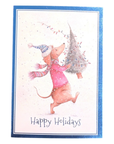 Happy Holidays Mouse with Christmas Tree Card