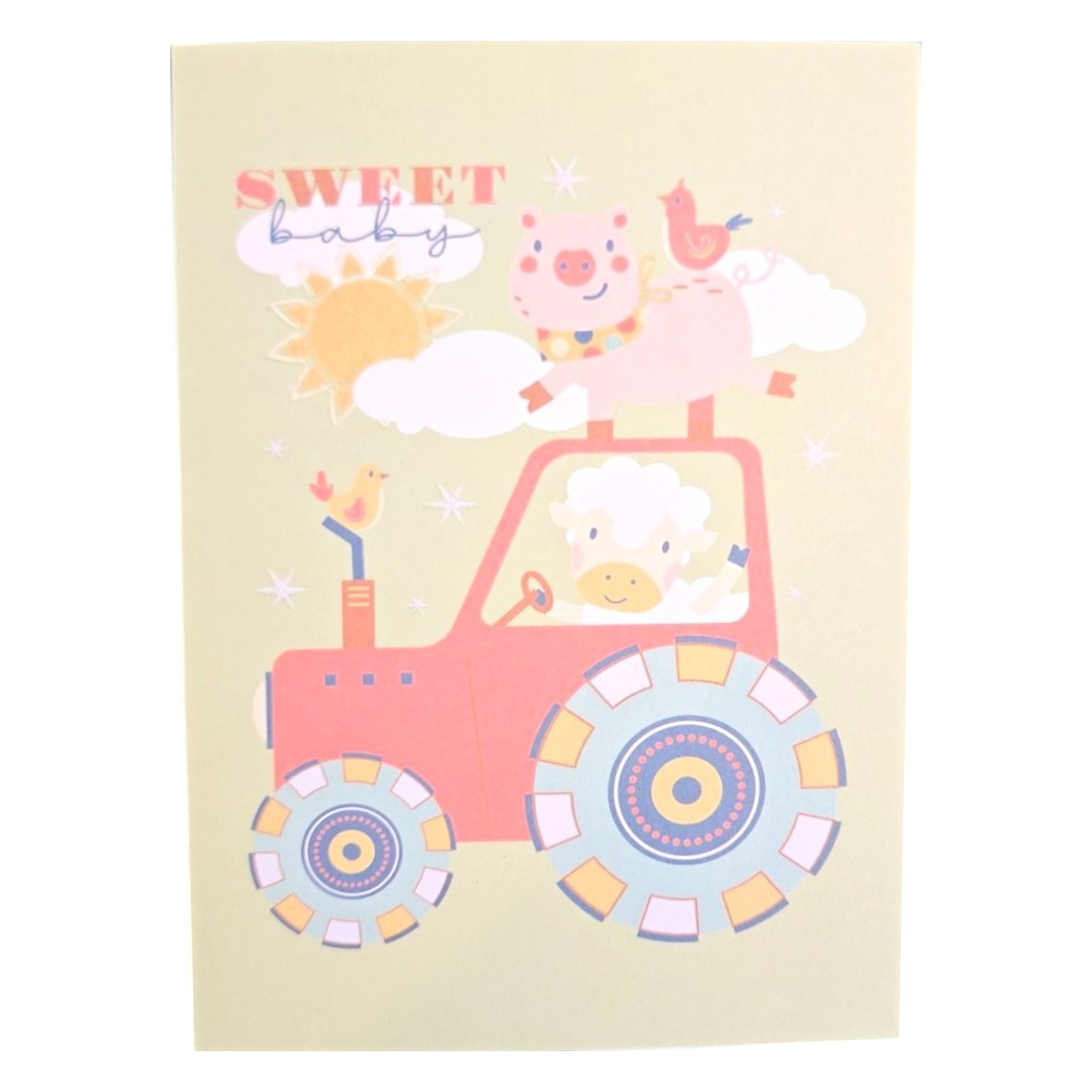 Sweet Baby Farm Animals Greeting Card