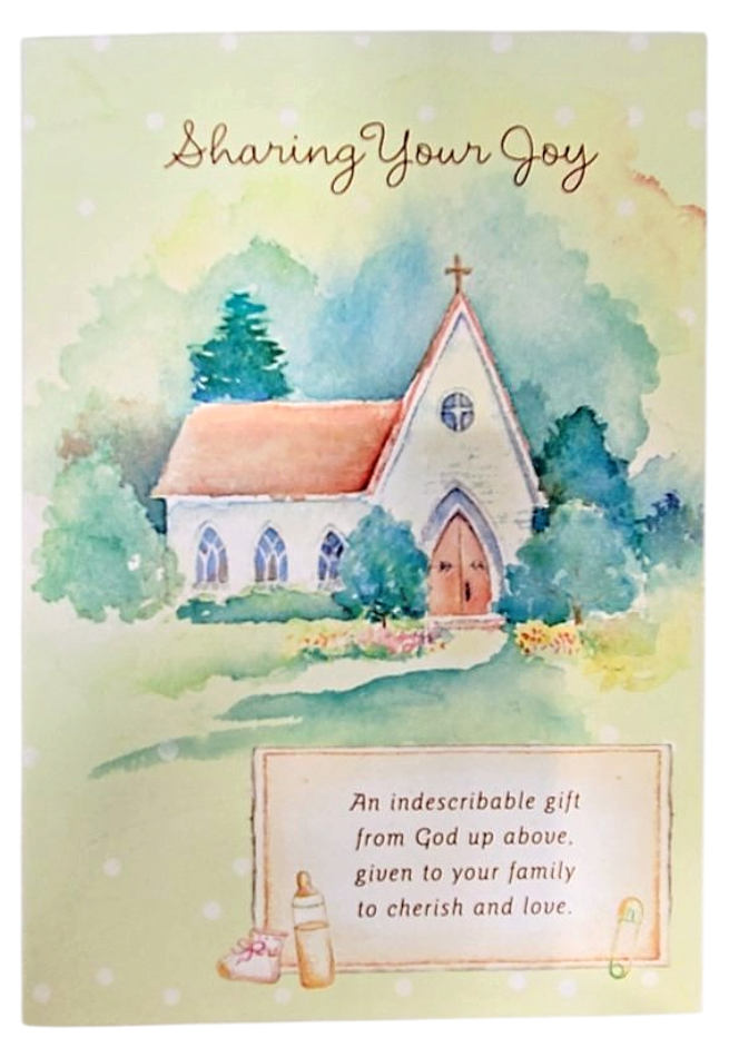 Sharing Your Joy Religious Baby Greeting Card