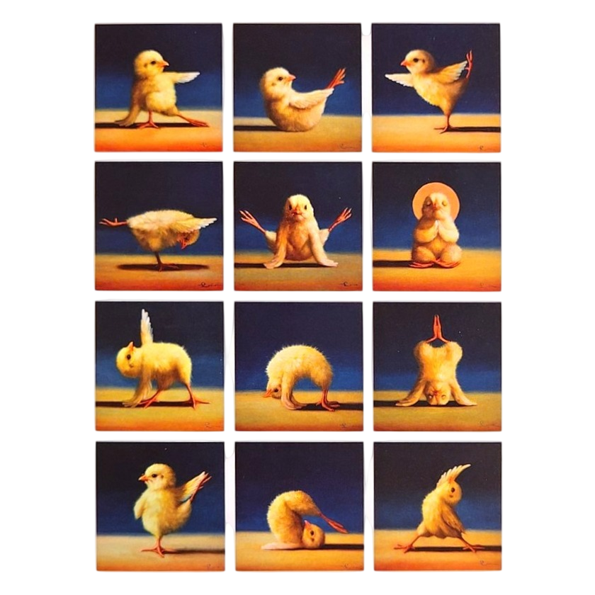 Yoga Chicks Funny Easter Greeting Card