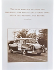 Wedding Congratulations Greeting Card with Vintage Car & Irving Stone Quote