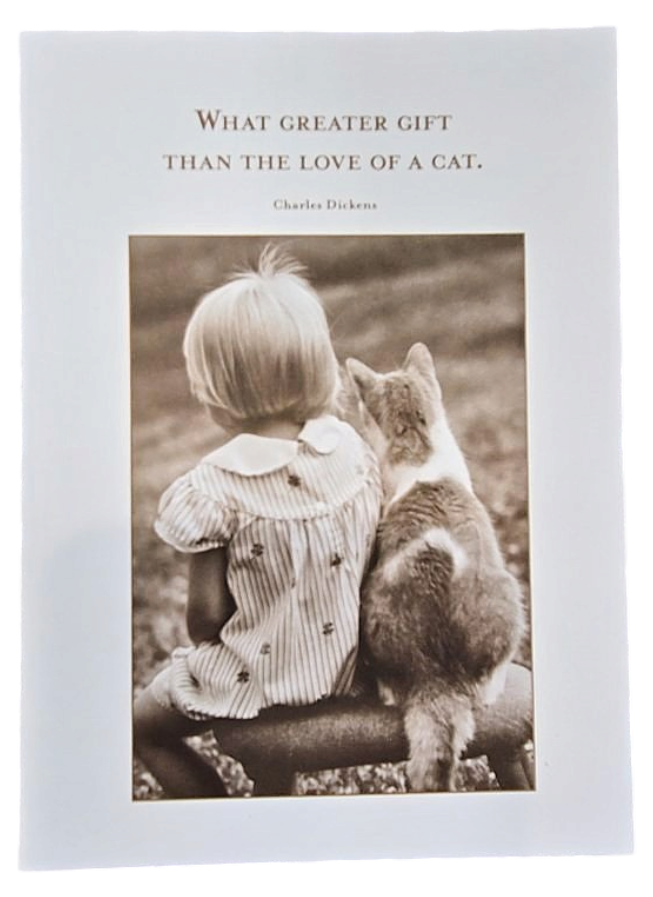 What Greater Gift Than The Love of a Cat – Charles Dickens Card