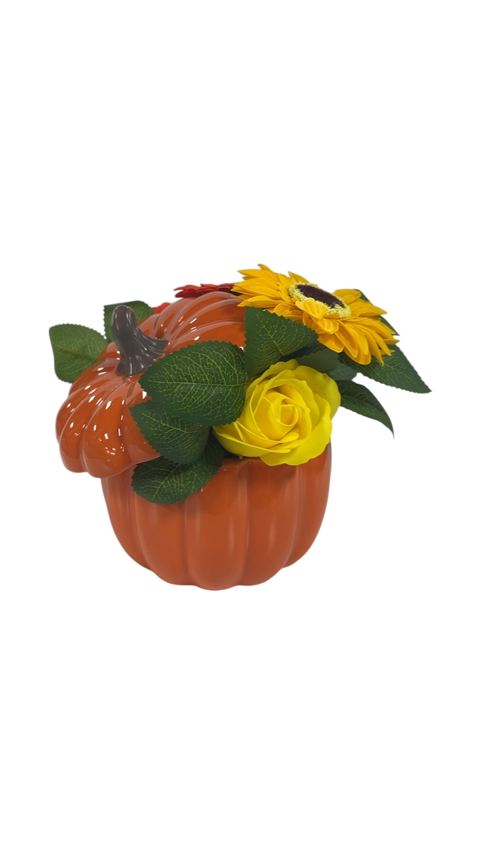 Soap Flowers Sunflowers in Pumpkin