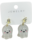 Ghost Stud Dangle Earrings – Kawaii Halloween Resin