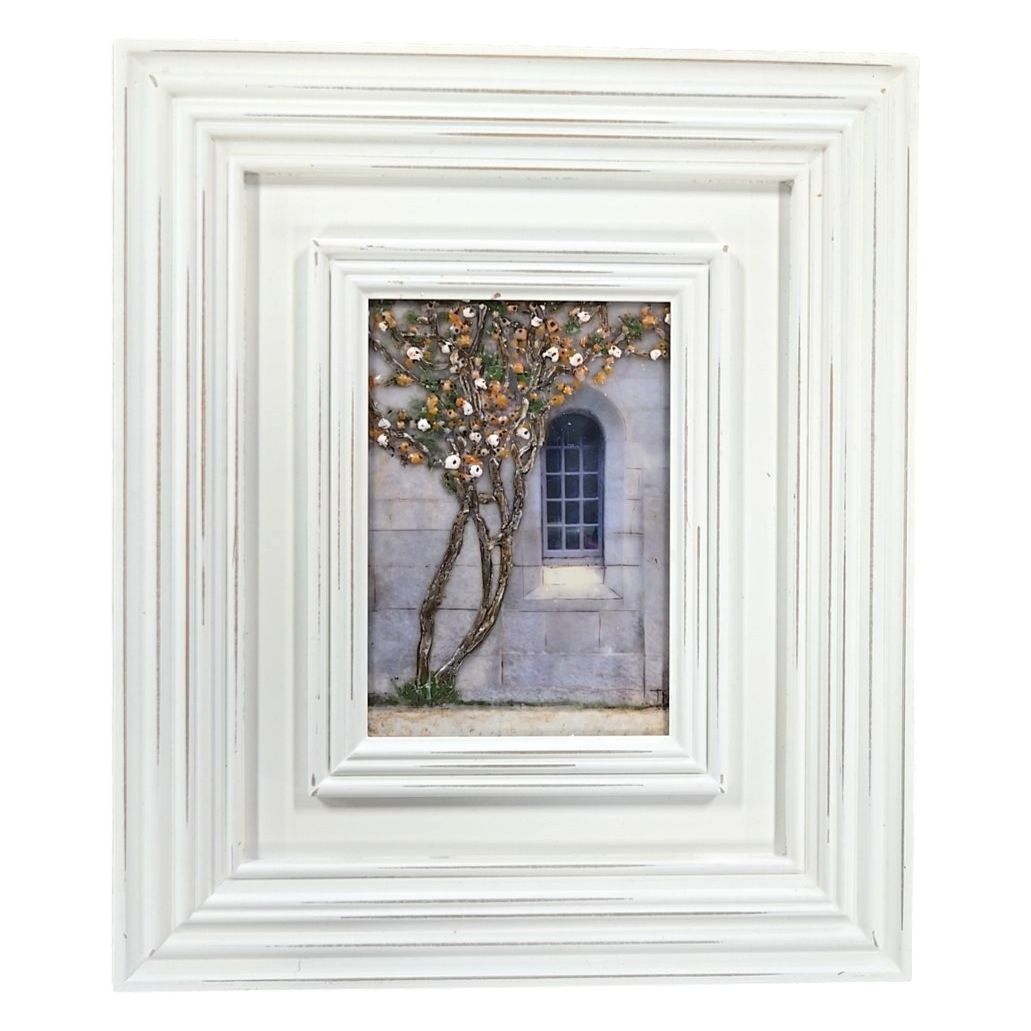 Encaustic Art – Blooming Tree &amp; Stone Window by Trish McFerran