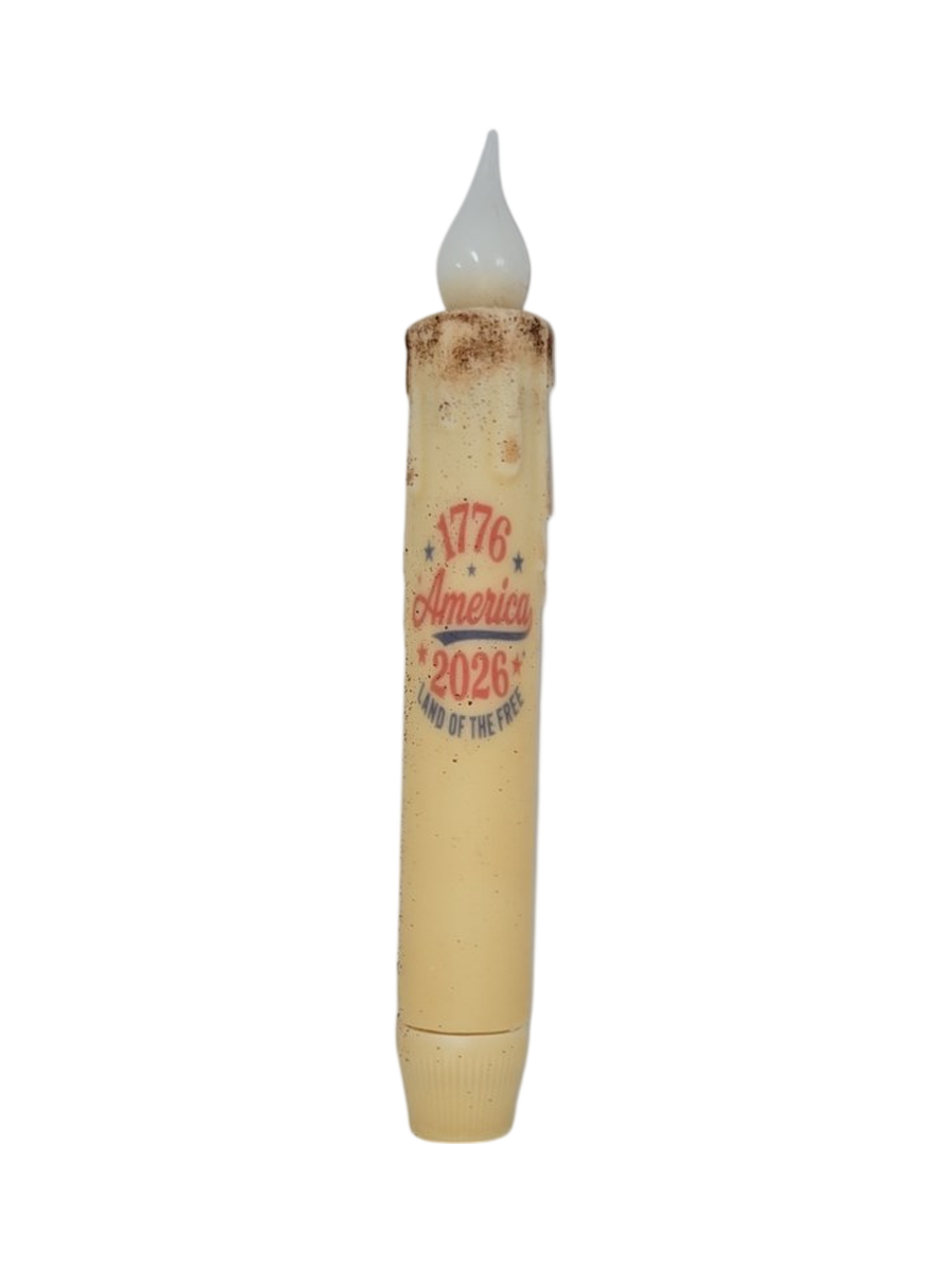 America 1776–2026 "Land of the Free" Taper Candle