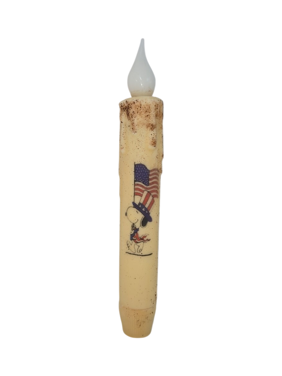 Patriotic Snoopy Taper Candle