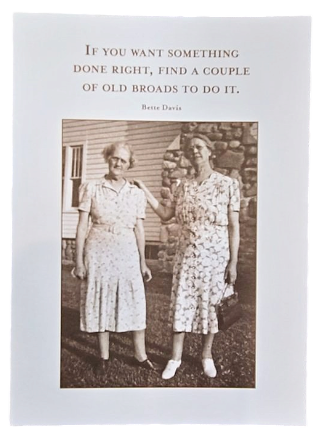 Bette Davis Quote Greeting Card with Vintage Photo