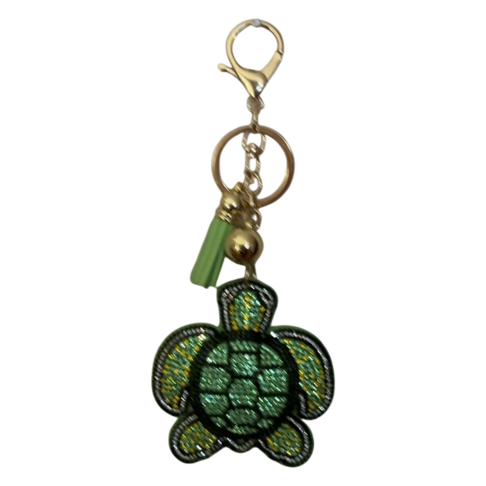 Glitter Sea Turtle Keychain Bag Charm