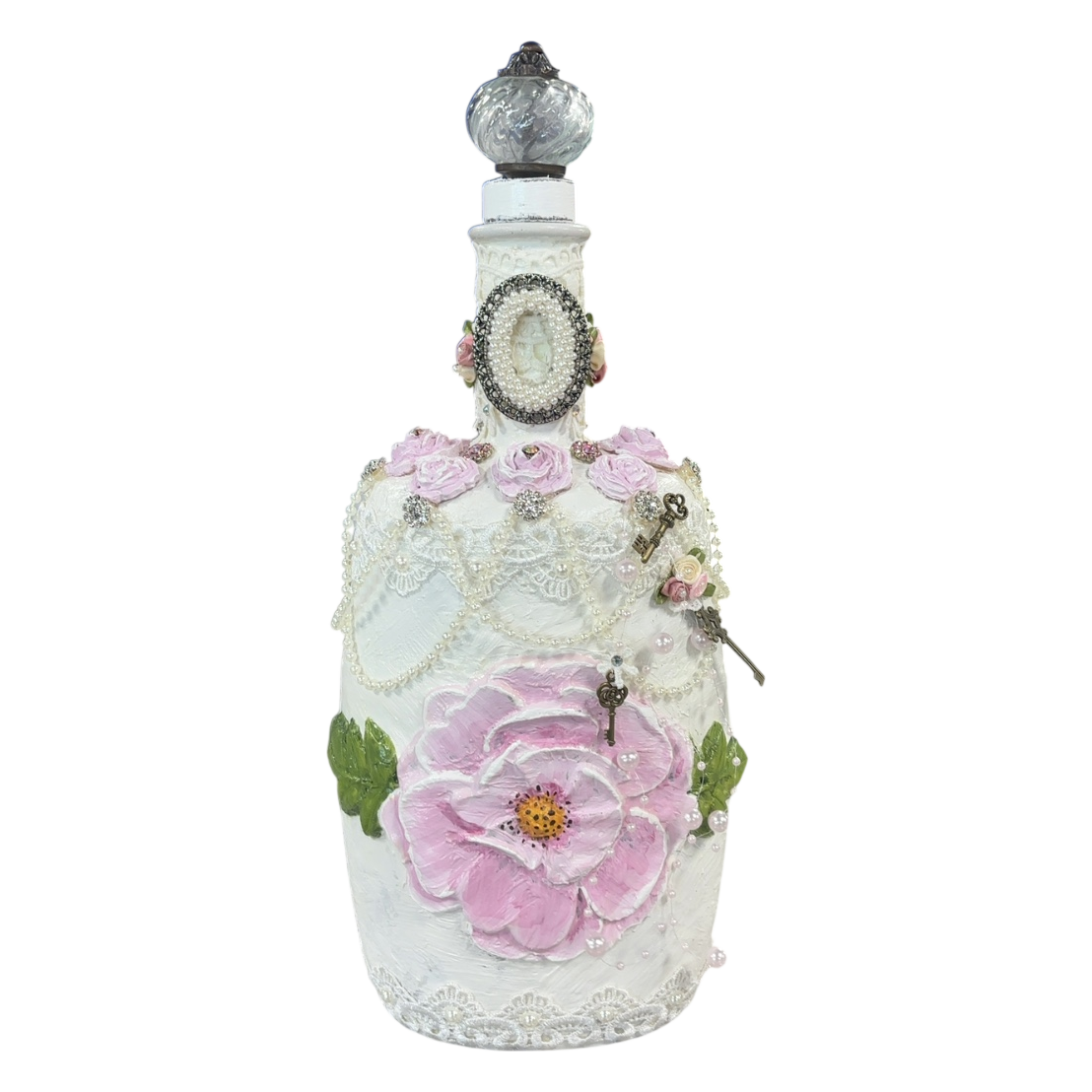 Shabby Chic Decorative Bottle