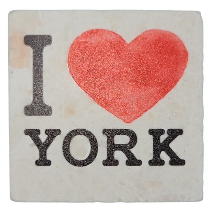 I Love York Stone Magnet – 1.75" Square
