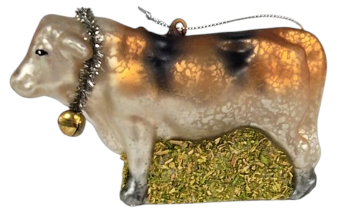 Cow Glass Ornament