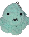 Mint Green Crochet Octopus Squishy Keychain