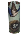 Bird & Nest Vintage Art Cylinder Tissue Holder for Car Cup Holder