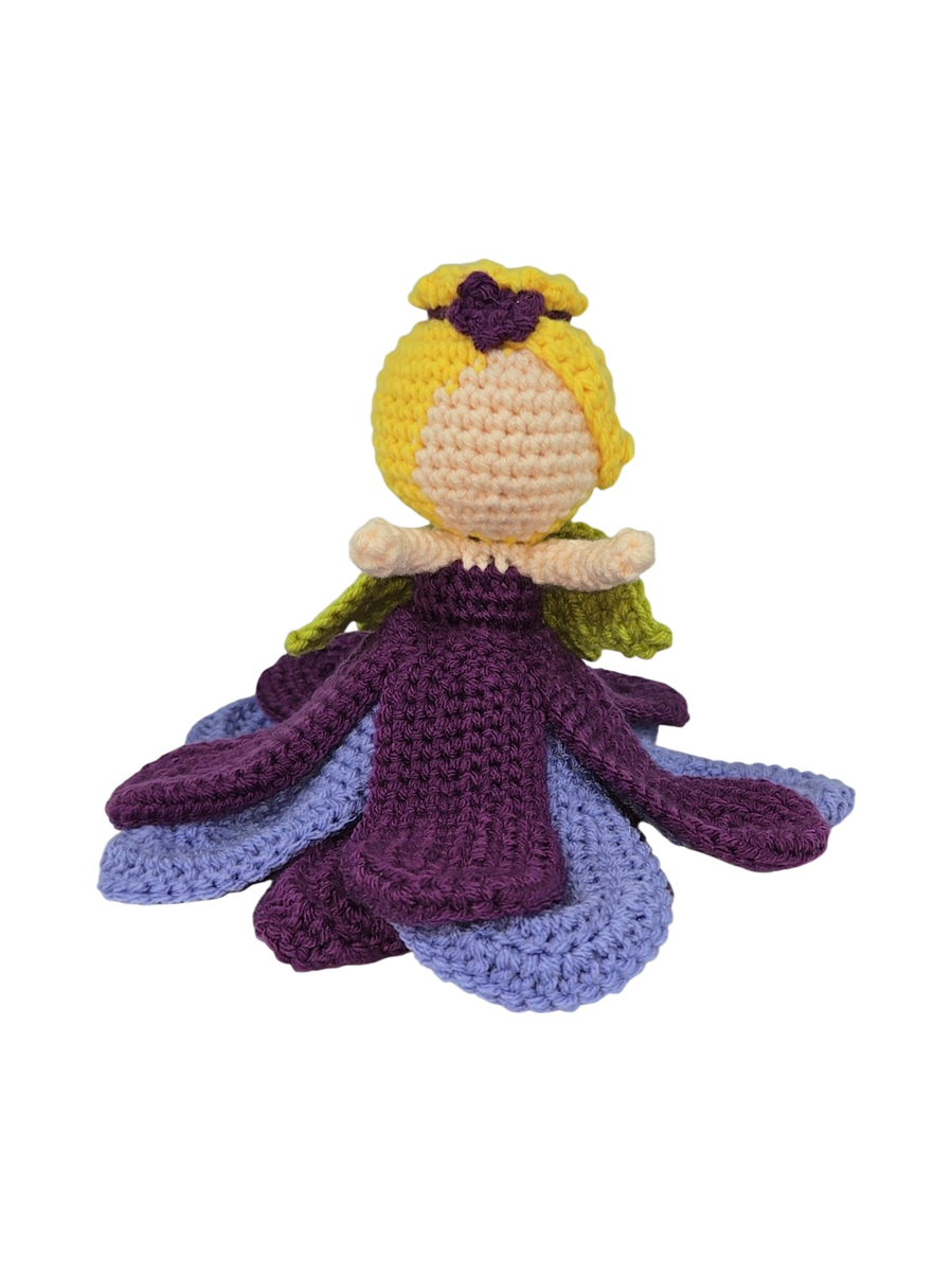 Handmade Amigurumi Crochet Princess Peony Doll – Purple &amp; Lavender