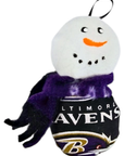 Baltimore Ravens Snowman Plush Christmas Ornament
