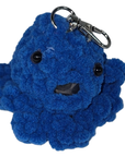 Blue Plush Octopus Squishy Keychain