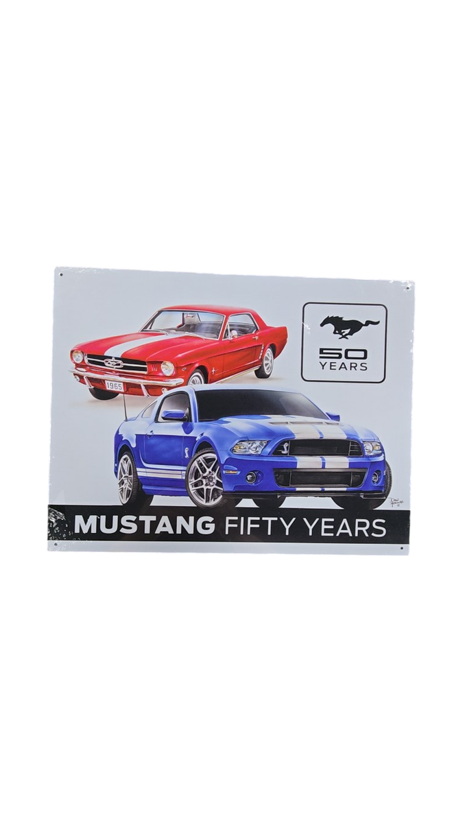 Ford Mustang Fifty Years 50th Anniversary Metal Sign