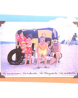 No Sunscreen No Helmets Retro Beach Card