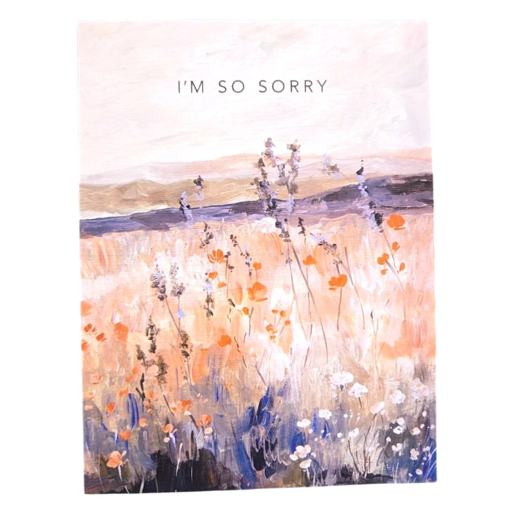 I'm So Sorry Wildflower Field Greeting Card