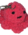 Pink Crochet Octopus Squishy Keychain