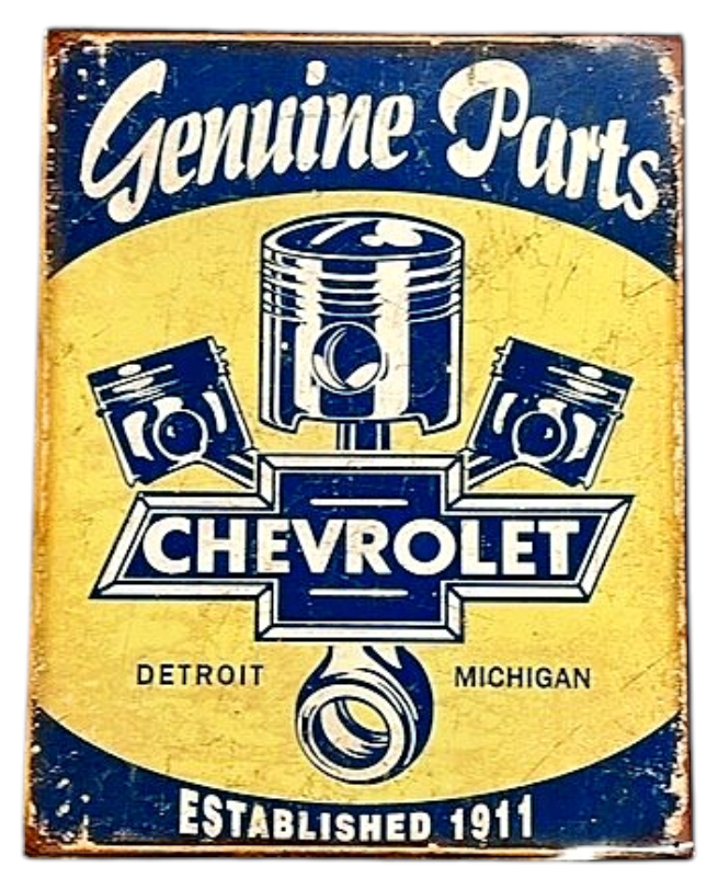 Genuine Parts Chevrolet Sign