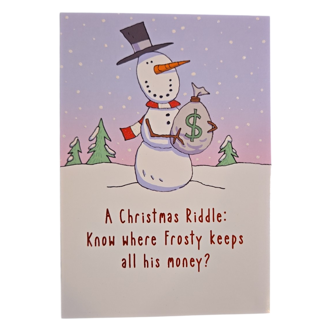 Frosty the Snowman Christmas Riddle Card