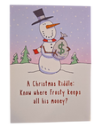 Frosty the Snowman Christmas Riddle Card
