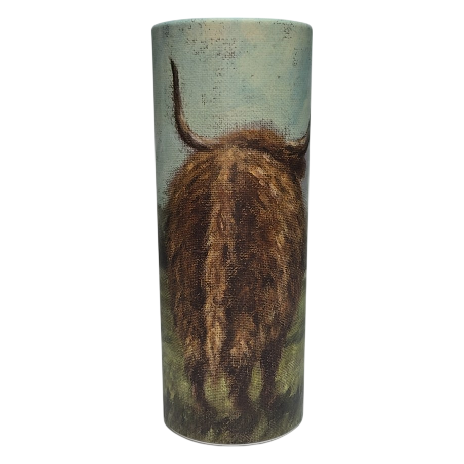Highland Cow Tissue Tube – Cup Holder Sizelol