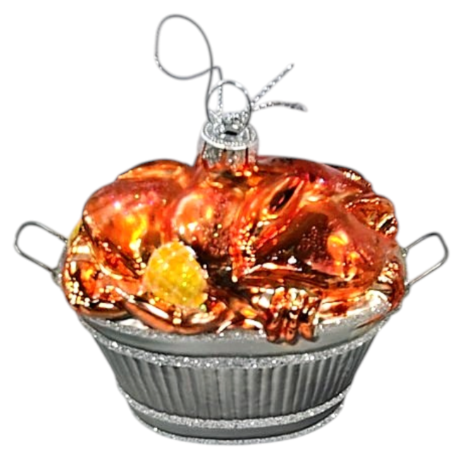 Glass Crab Bushel Ornament