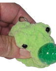 Frog Squishy Pom Pom Keychain