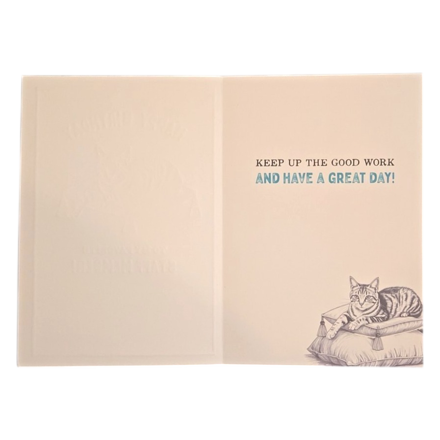 Happy Birthday Favorite Staff Member Cat Card