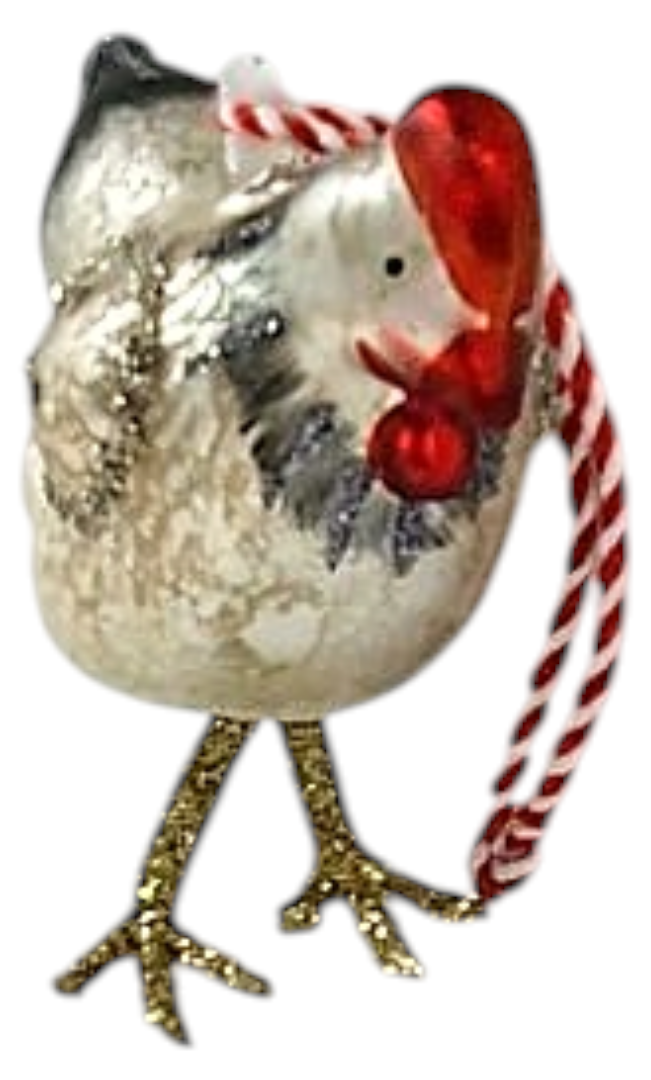 Rooster Glass Ornament