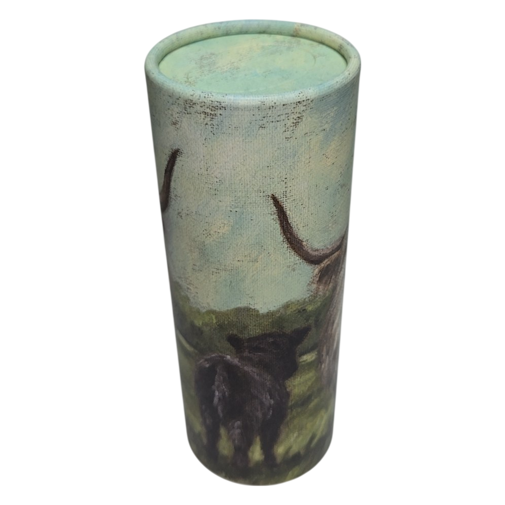 Highland Cow Tissue Tube – Cup Holder Sizelol