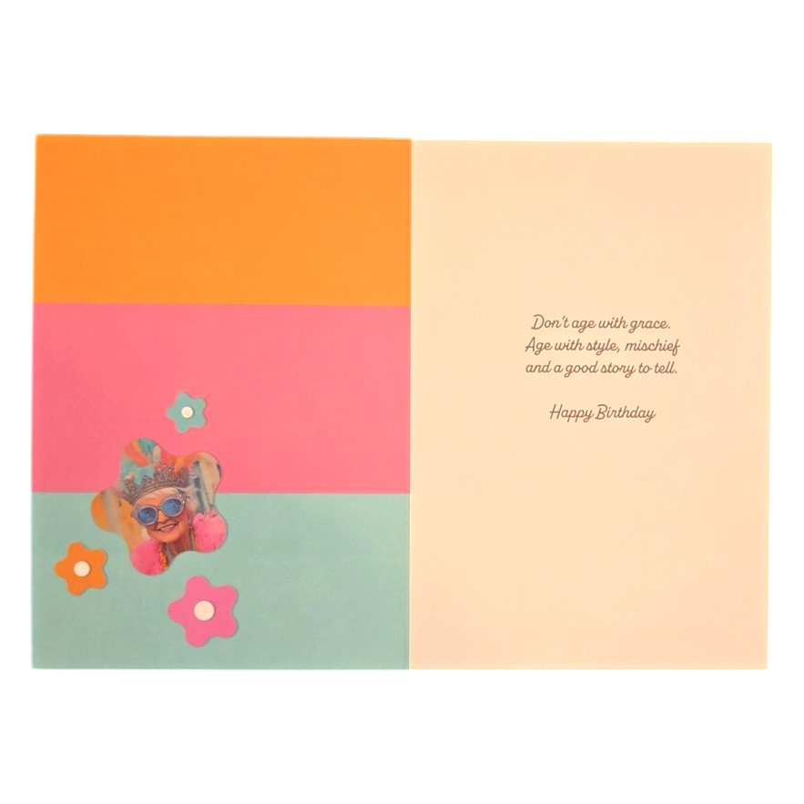 Fabulous Older Woman on Scooter Greeting Card