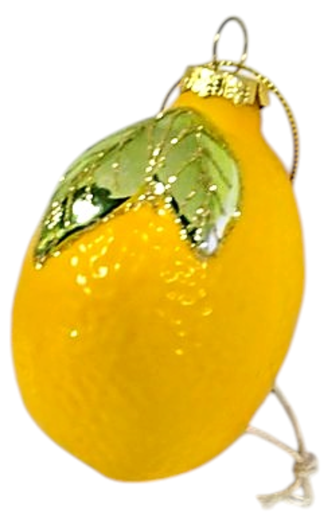 Lemon Glass Christmas Ornament