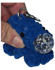 Blue Plush Octopus Squishy Keychain